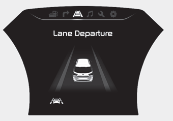Kia Carnival: Lane departure warning system (LDWS). When the sensor doesn’t detect the lane line