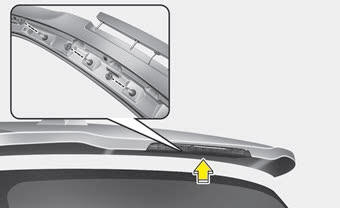 Kia Carnival: High mounted stop lamp replacement. 1. Open the tailgate.