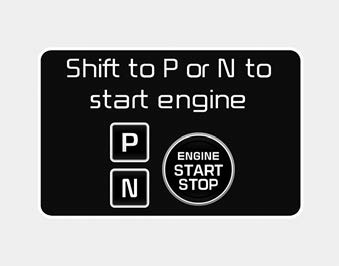 Kia Carnival: Warning Messages (for Type B and C cluaster).  This warning message illuminates if you try to start the engine with the shift