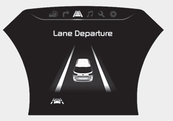 Kia Carnival: Lane departure warning system (LDWS). When the sensor detects the lane line