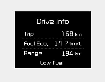 Kia Carnival: One time driving information mode. Type B, C