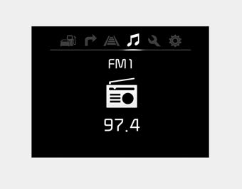 Kia Carnival: A/V Mode. This mode displays the state of the A/V system.