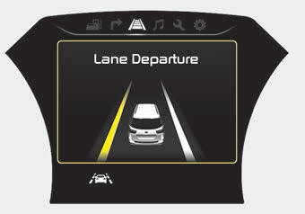 Kia Carnival: Lane departure warning system (LDWS). Lane departure warning (Left)