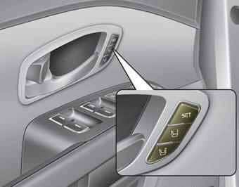 Kia Carnival: Driver position memory system. A driver position memory system is provided to store and recall the driver seat