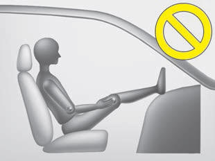 Kia Carnival: Occupant Detection System(ODS). - Never place feet on the dashboard.