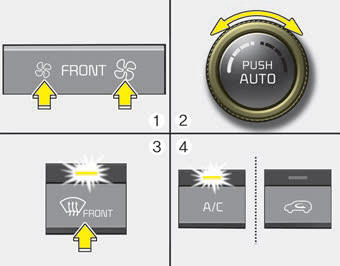 Kia Carnival: Automatic climate control system. 1. Set the fan speed to the desired position.
