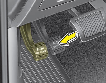 Kia Carnival: Parking brake. Check whether the stroke is within specification when the parking brake pedal
